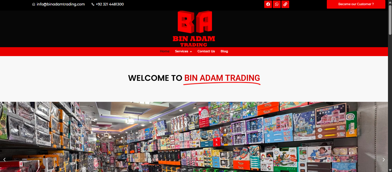 Bin Adam Trading website design