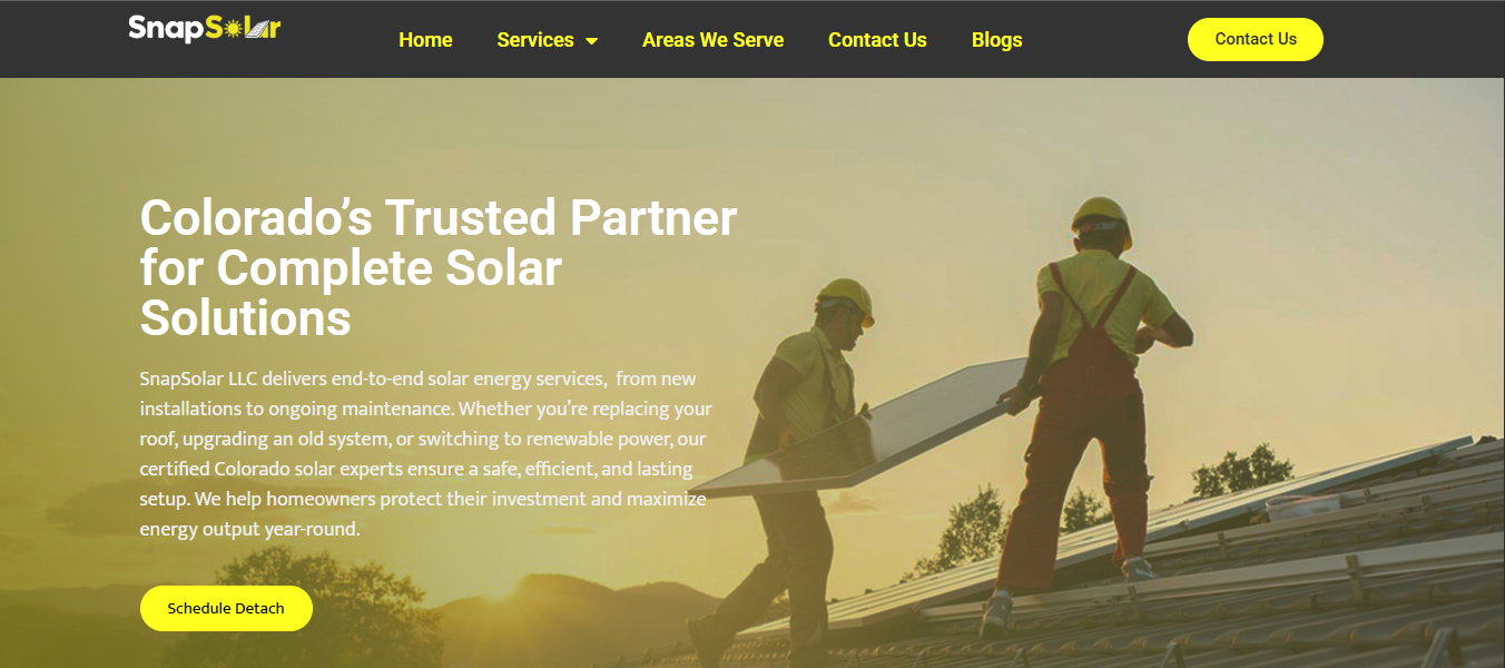 SnapSolar renewable energy website